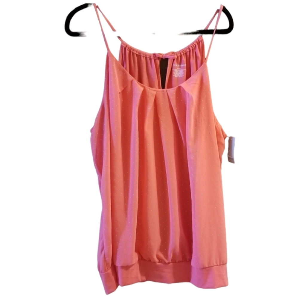 LANE BRYANT coral pleated tank 22/24